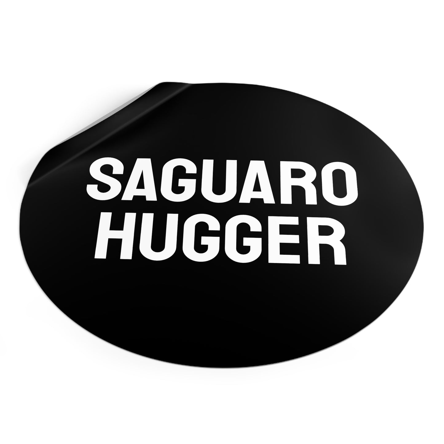 Saguaro Hugger - Round Vinyl Stickers