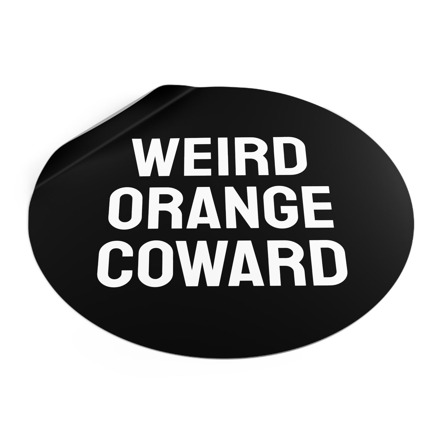 Weird Orange Coward - Round Vinyl Stickers