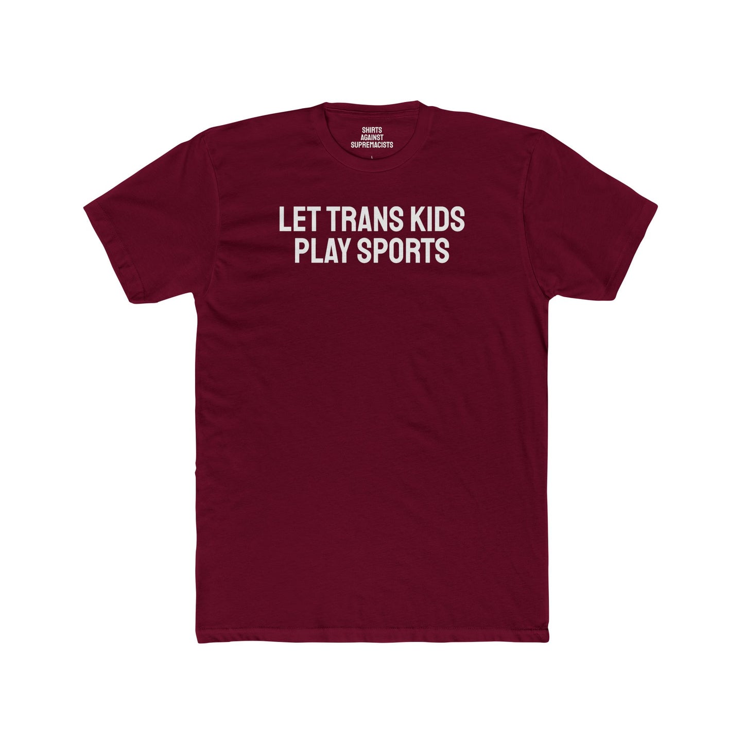 Let Trans Kids Play Sports - Unisex Cotton Crew Tee