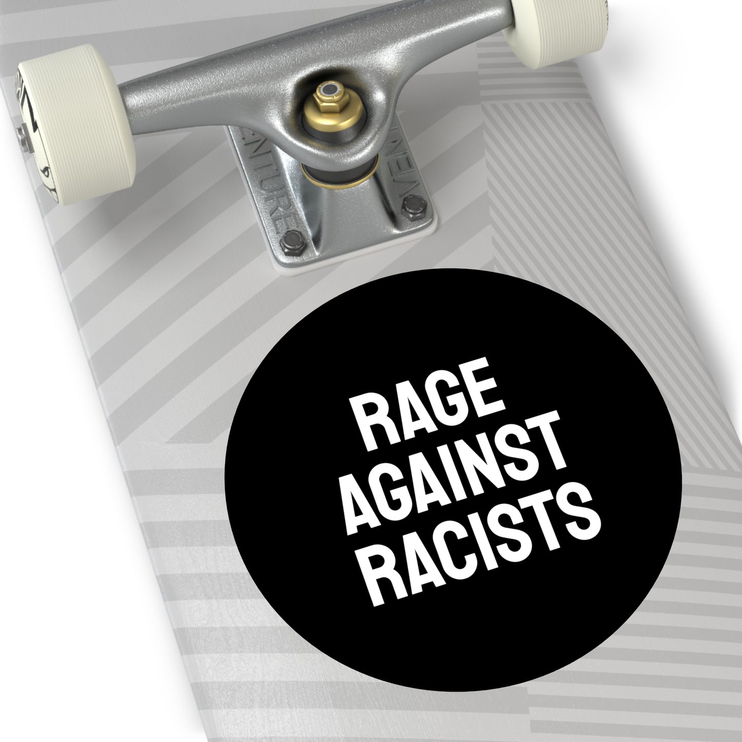 Rage Against Racists - Round Vinyl Stickers