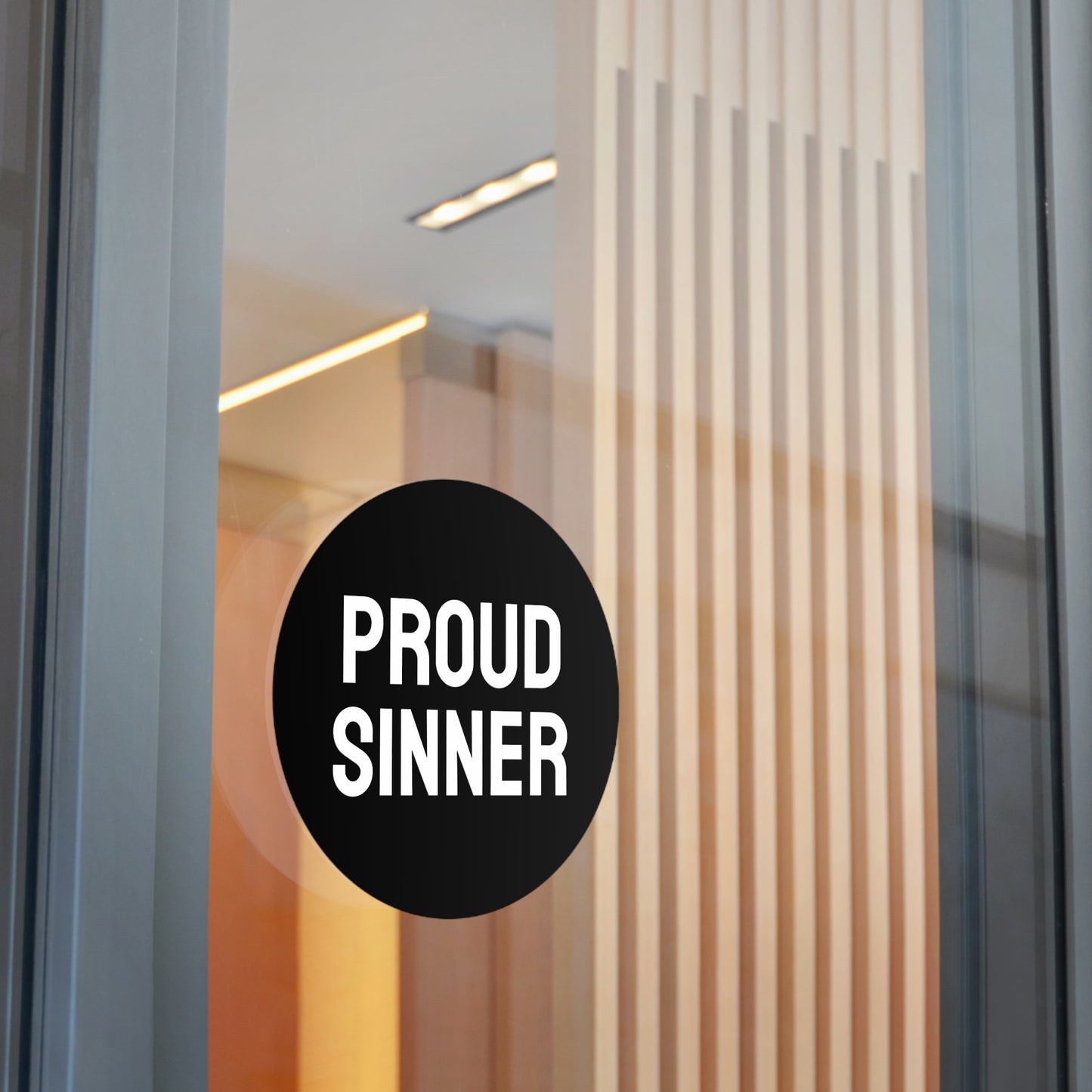 Proud Sinner - Round Vinyl Stickers