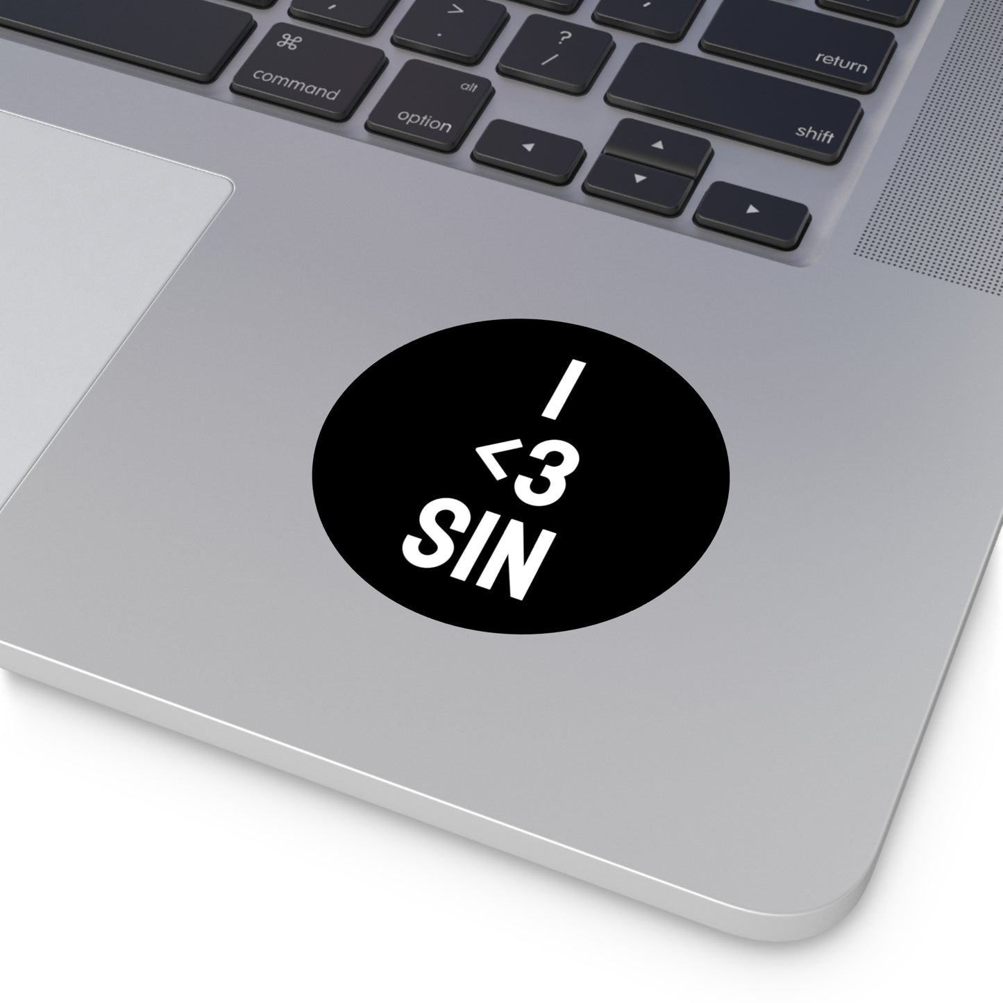 I <3 Sin - Round Vinyl Stickers