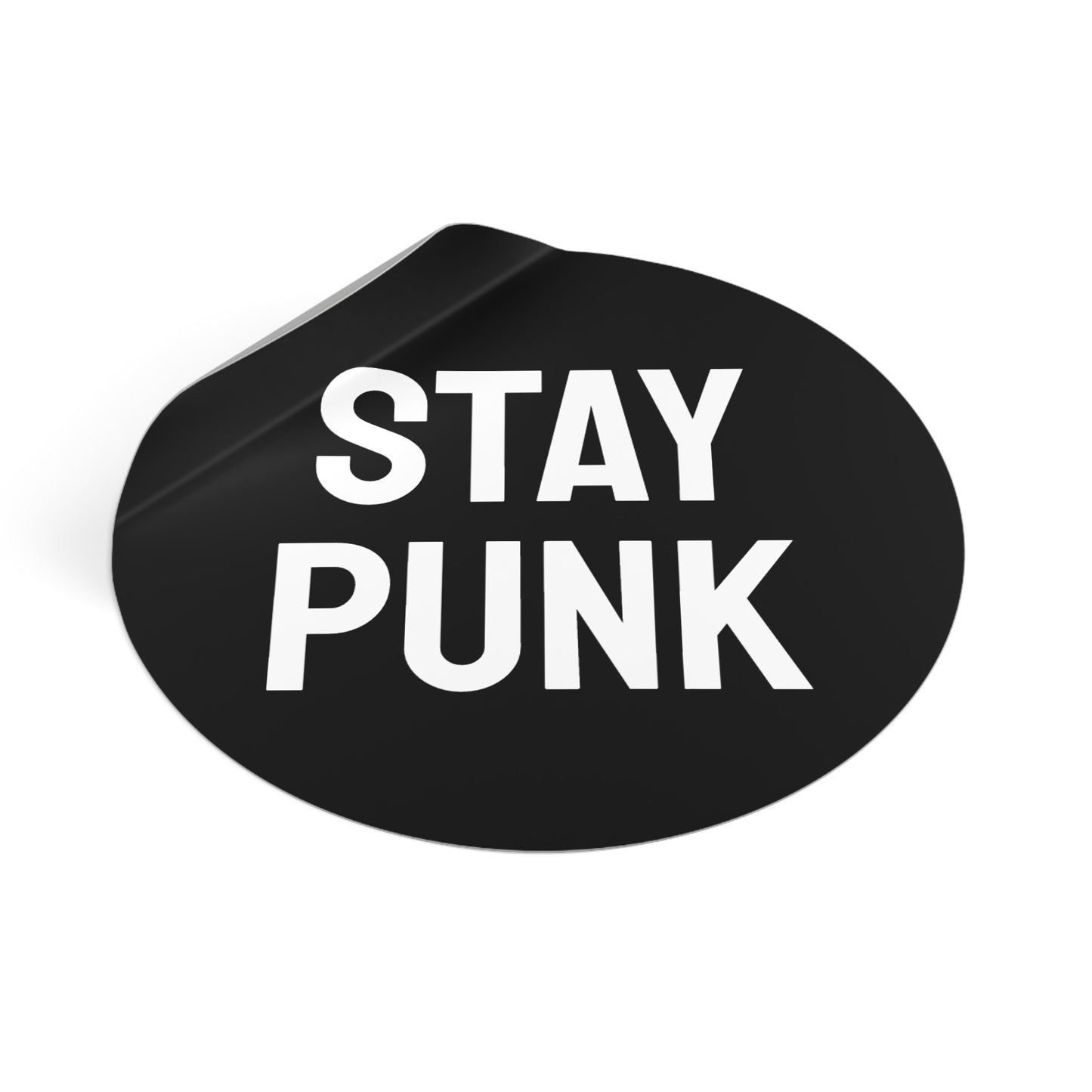 Stay Punk - Round Vinyl Stickers