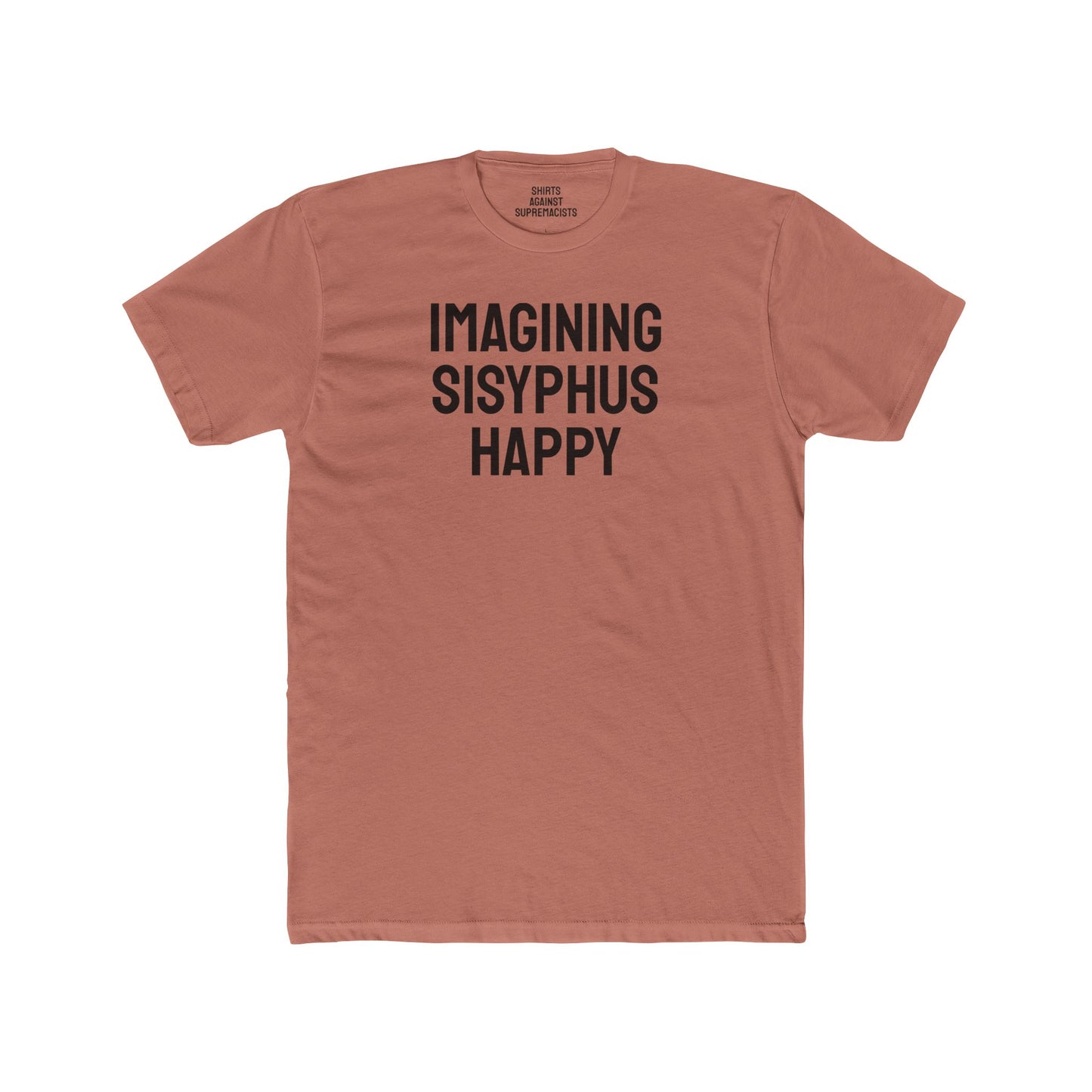 Imagining Sisyphus Happy - Unisex Cotton Crew Tee