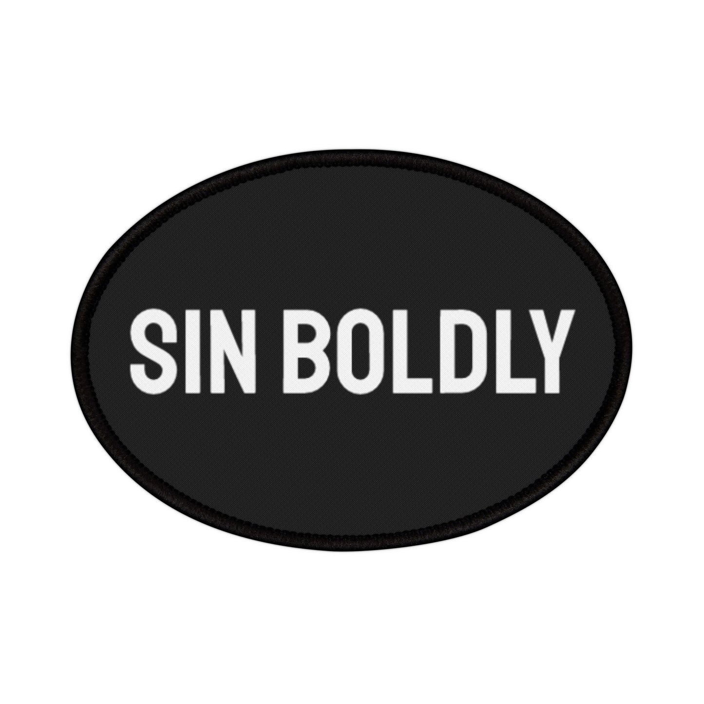 Sin Boldly - Iron-On Patch
