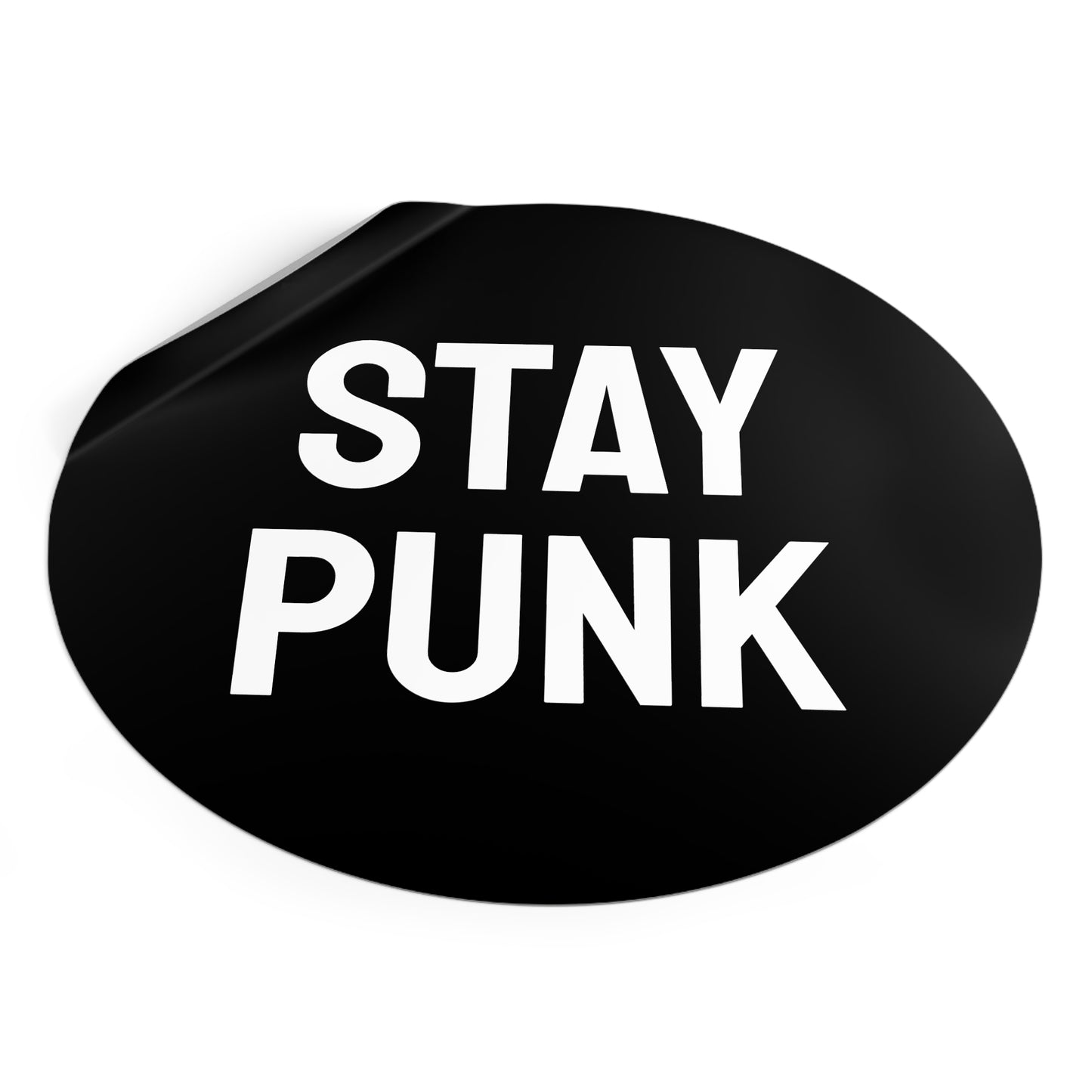 Stay Punk - Round Vinyl Stickers