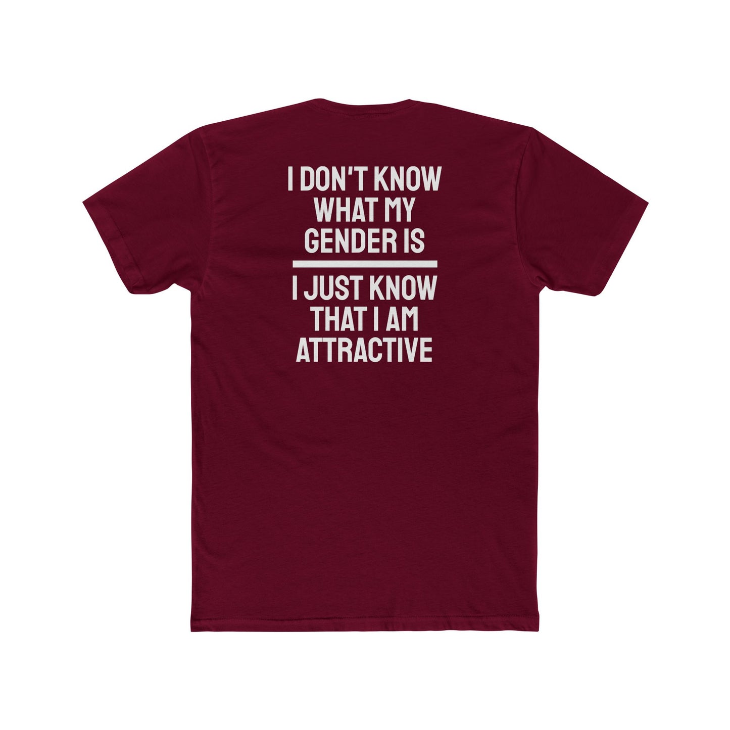 I Don't Know What My Gender Is I Just Know That I'm Attractive - Unisex Cotton Crew Tee