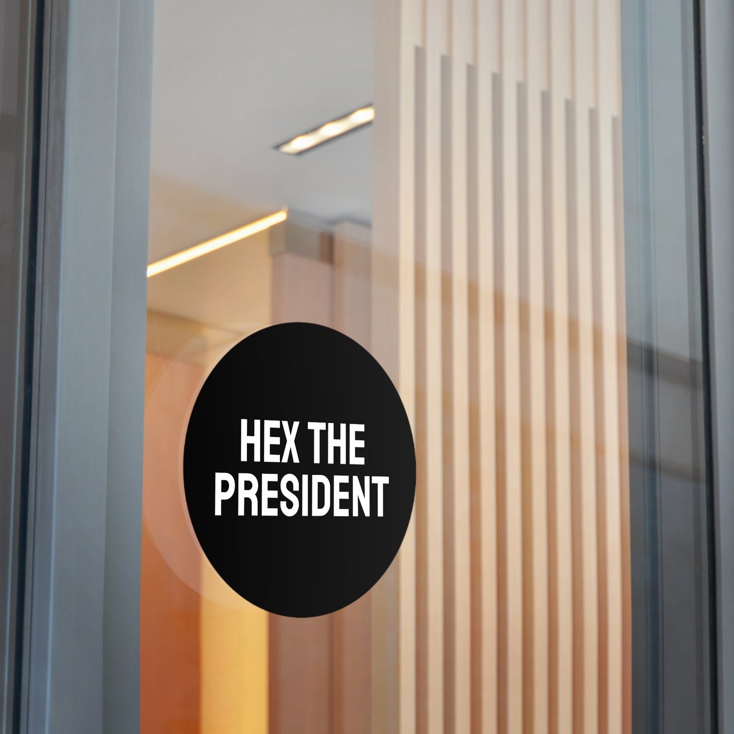 Hex The President - Round Vinyl Stickers