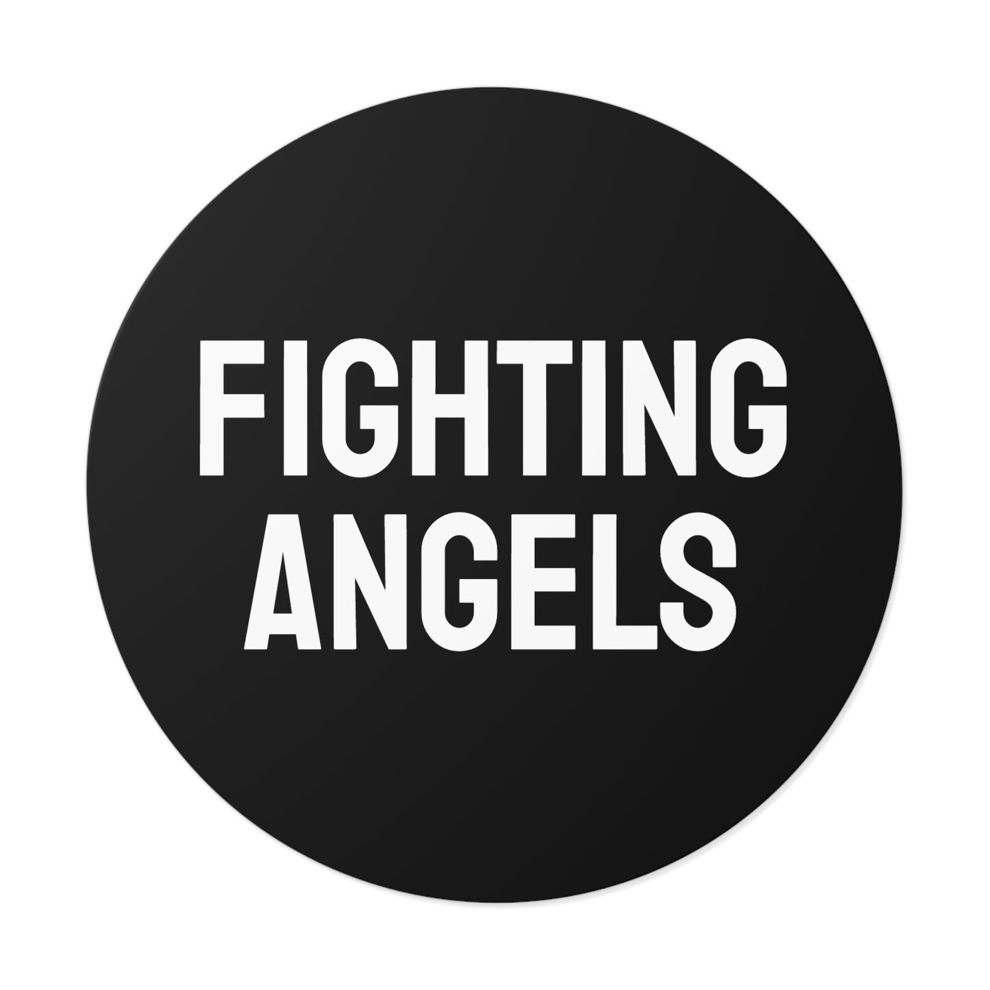 Fighting Angels - Round Vinyl Stickers