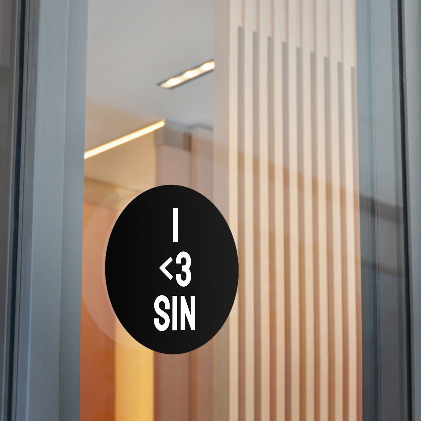 I <3 Sin - Round Vinyl Stickers