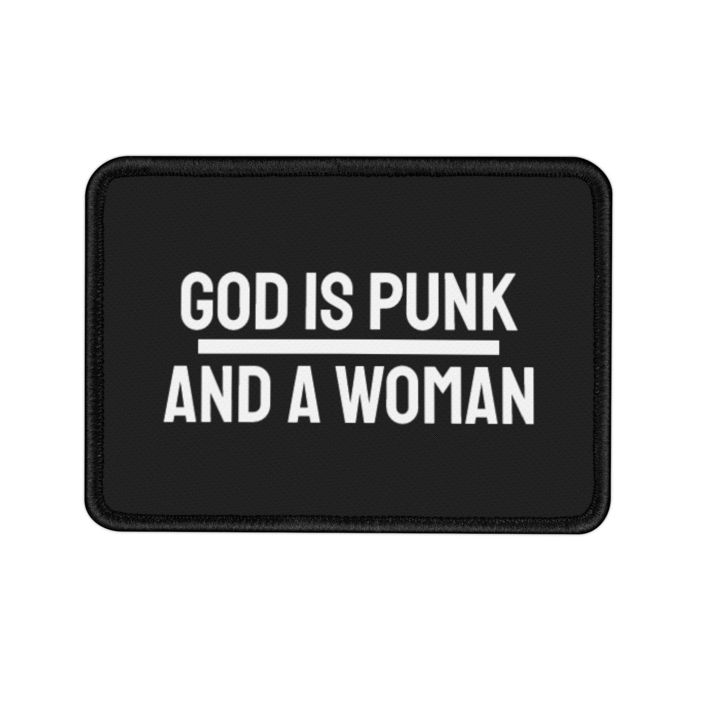 God Is Punk And A Woman - Iron-On Patch