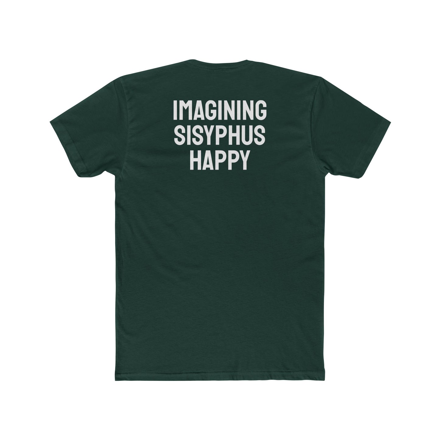 Imagining Sisyphus Happy - Unisex Cotton Crew Tee