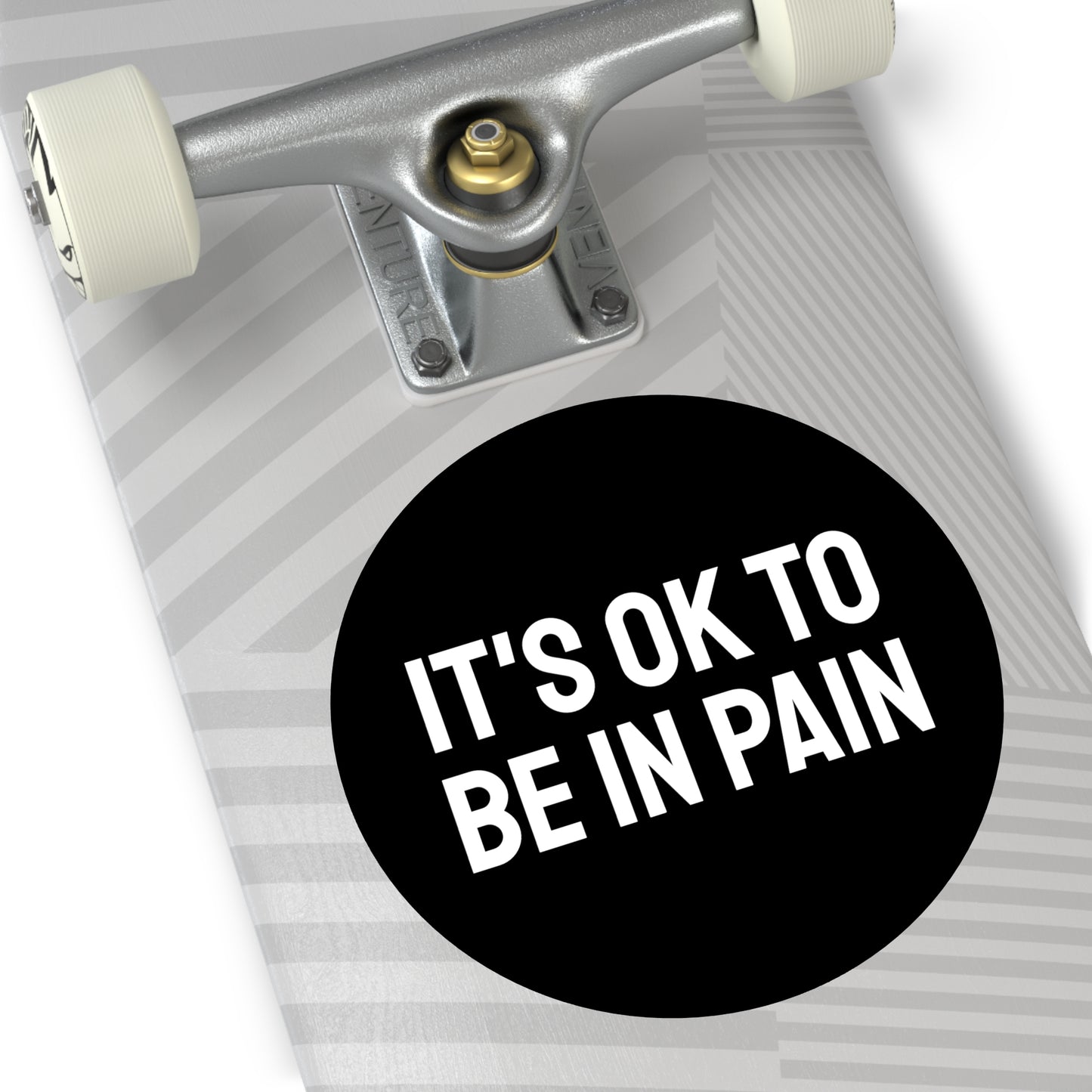 It's Ok To Be In Pain - Round Vinyl Stickers