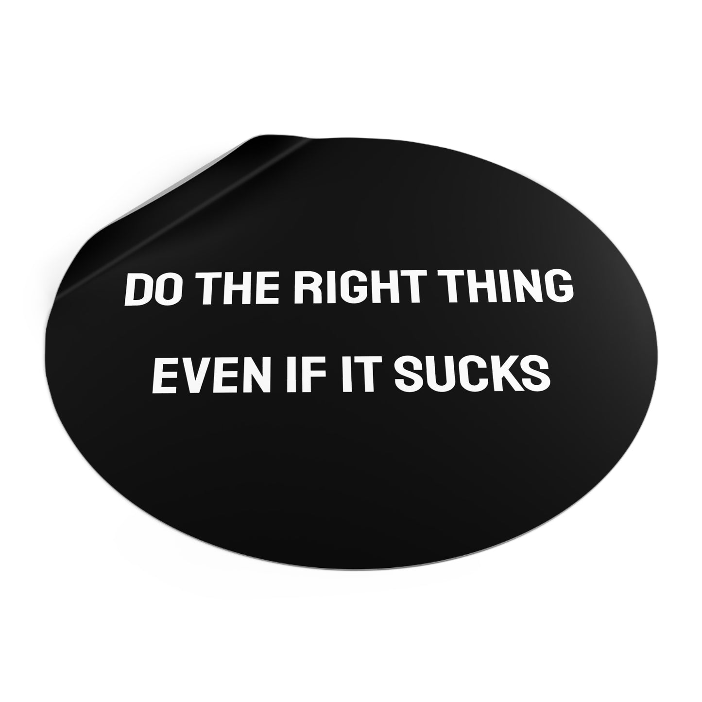 Do The Right Thing Even If It Sucks - Round Vinyl Stickers