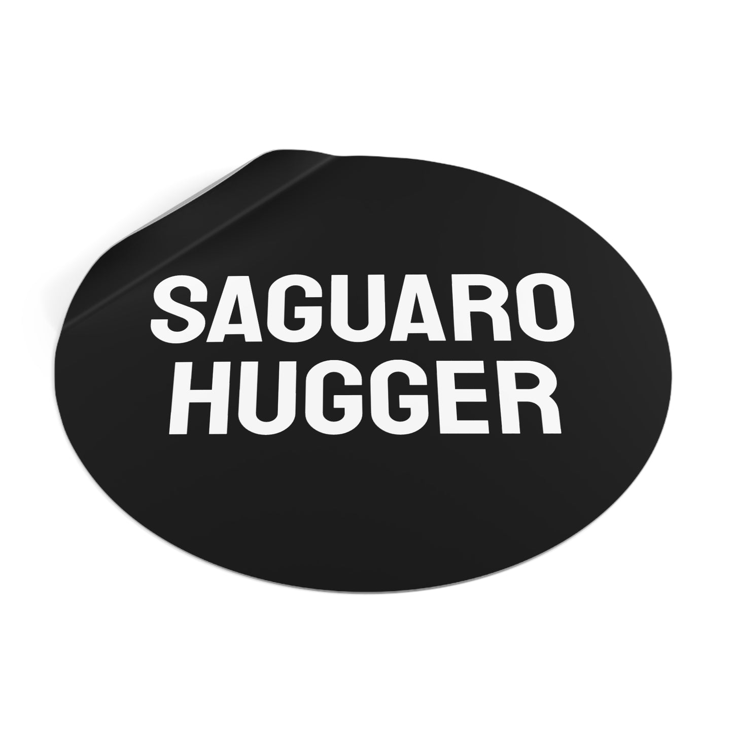 Saguaro Hugger - Round Vinyl Stickers