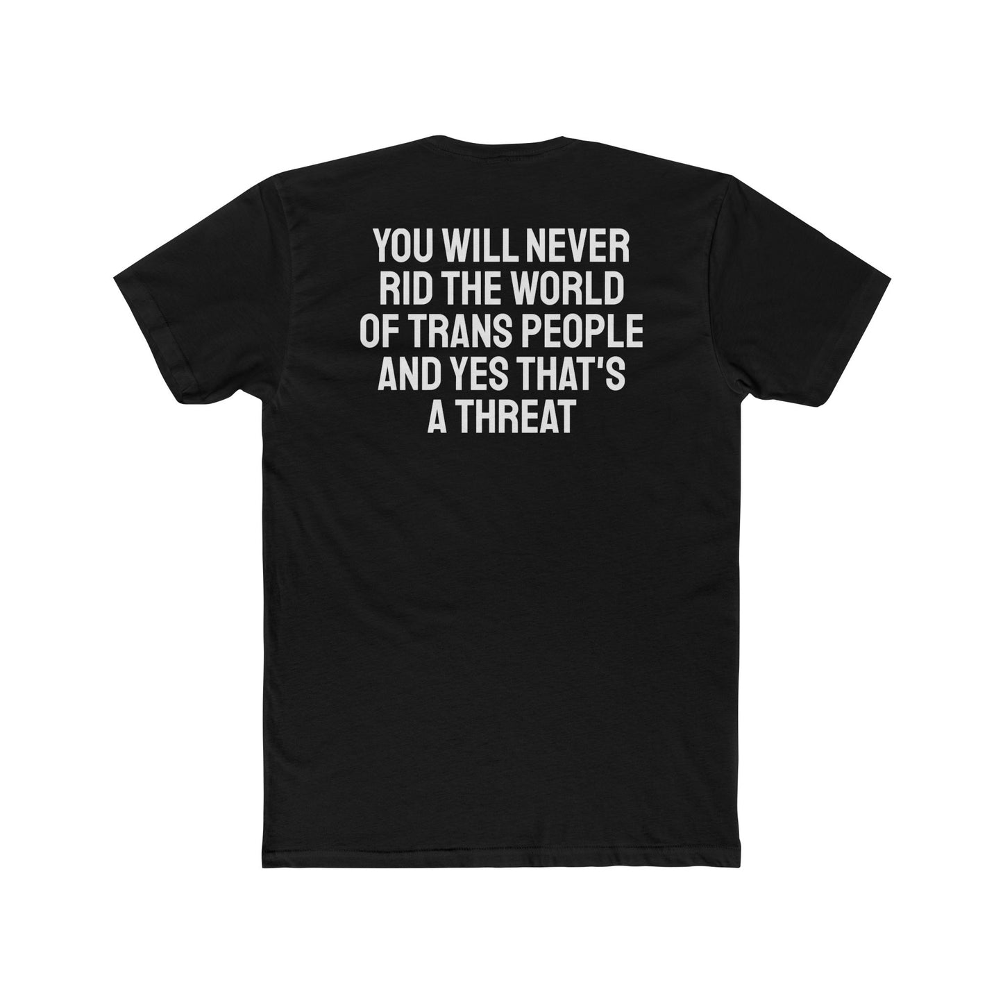 You Will Never Rid The World Of Trans People And Yes That's A Threat - Unisex Cotton Crew Tee