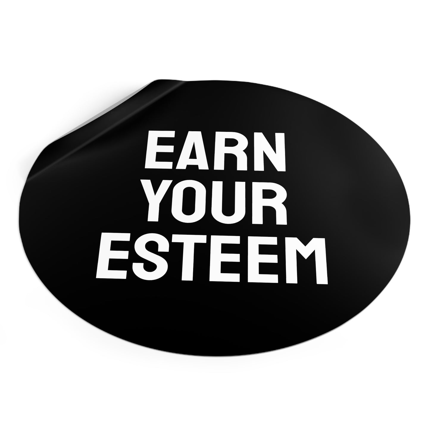 Earn Your Esteem - Round Vinyl Stickers