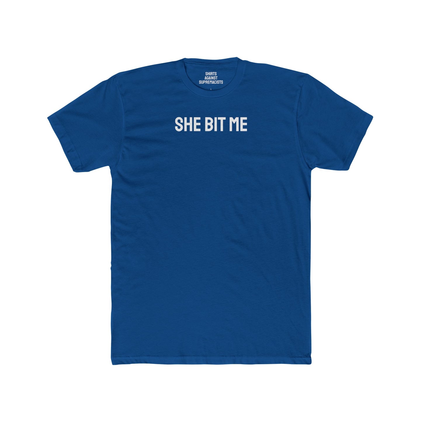 She Bit Me - Couple's Unisex Cotton Crew Tee