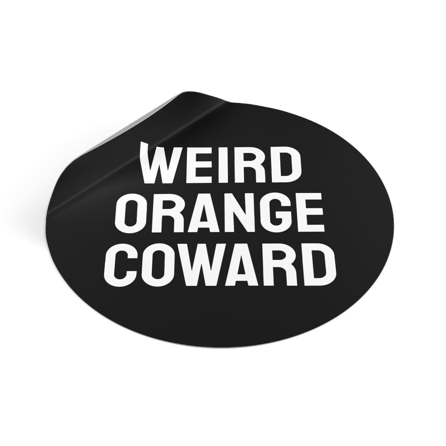 Weird Orange Coward - Round Vinyl Stickers
