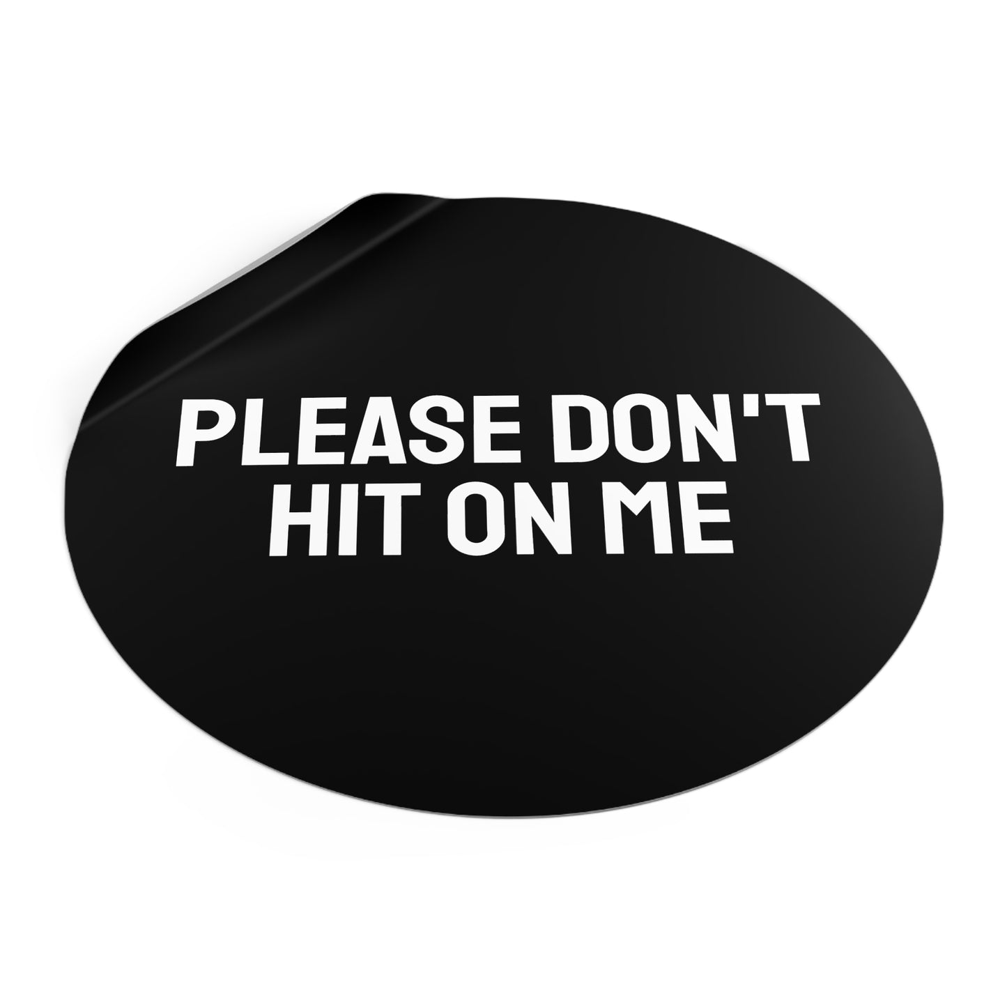Please Don't Hit On Me - Round Vinyl Stickers