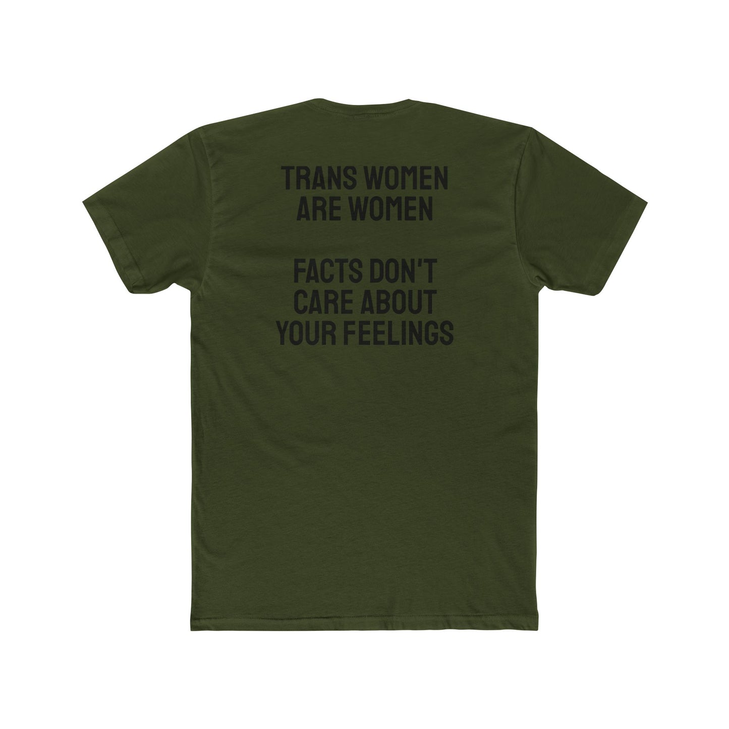Trans Women Are Women Facts Don't Care About Your Feelings Unisex Cotton Crew Tee